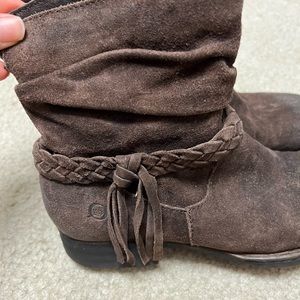 Brown Born booties size 7